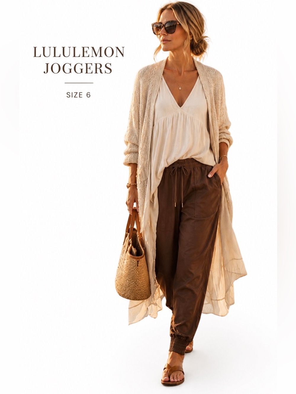 Lululemon Brown Joggers - Drawstring Relaxed Fit